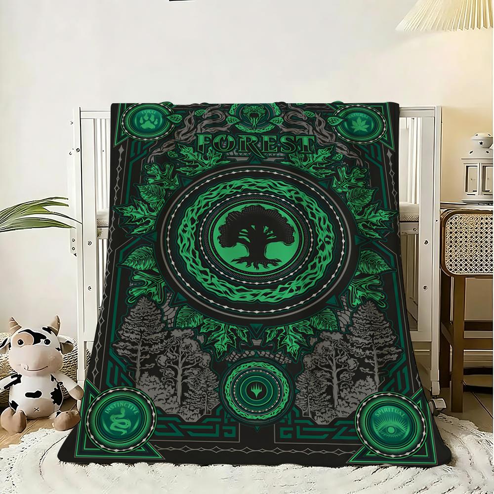 Magic The Gathering Throw Soft Flannel Throw Blanket, Lightweight Breathable Summer Nap Blanket For Sofa Home Travel Cozy Decor
