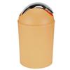 Mini Flip Lid Home Living Room Bedroom Desktop Bedside Plastic Trash Can Garbage BinOrange