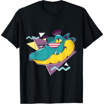 Amerikanischer Alligator USA Flagge T-Shirt
