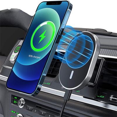 Mini 15W supporto per telefono per auto a ricarica rapida caricatore wireless magnetico supporto AirVent compatibile per Magsafe iPhone14 i13 i12 Pro