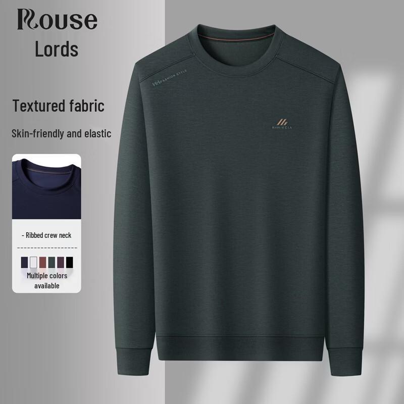 

Men s Casual Solid Long Sleeve Crew Neck T-Shirt 185