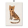 Lion Tiger Elephant Giraffe Jungle Animal Nursery Wall Art Canvas Painting Posters and Prints Wall Pictures Baby Kids Room Decor