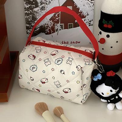 Kawaii Hello Kitty Anime Kosmetyczka Damska Saszetka na Makijaż Przenośna Kosmetyczka Duża Pojemność Torebki Podróżna Torba Tote Prezent dla Dziewczyny