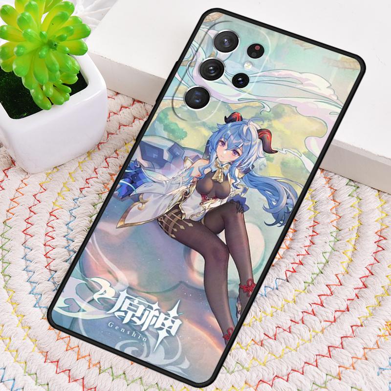 Genshin Impact Ganyu Silicone Phone Case For Samsung Galaxy note 10 pro S26 S25 S24 S23 S22 S21 Plus S25Ultra Capa Cover