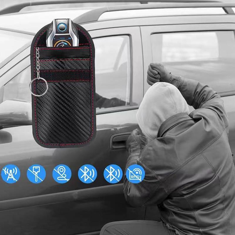 Carbon Fibre Colour RFID Car Remote Control Shield Key Pack Double Shield Signal Anti-radiation Anti-Theft Anti-Loss