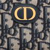 Dior 30 Montaigne Bedruckte Bestickte Reißverschluss-Geldbörse Kartenhalter Stoff Kleine Geldbörse Damen Geldbörse Blau S2155UTZQ-M928