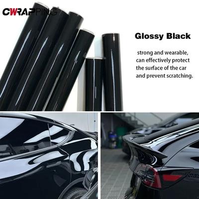 Car Black Glossy Wrap Stickers Auto Body Color Change Protective Vinyl Decoration Film Waterproof Sticker for Car Motorcycle