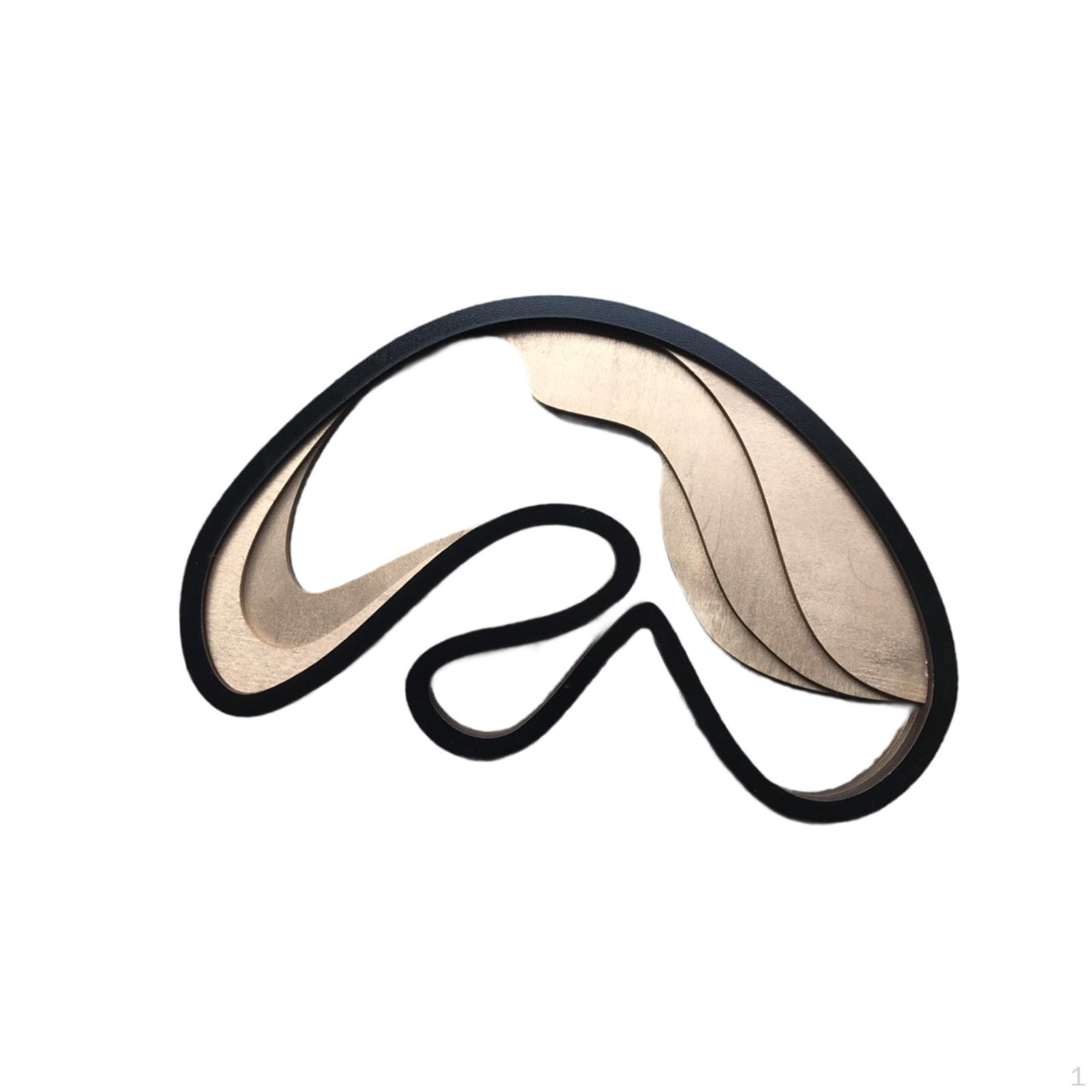 

Wooden Curved Art Statue Modern Collectibles Figurine Abstract Sculpture for Bookshelf