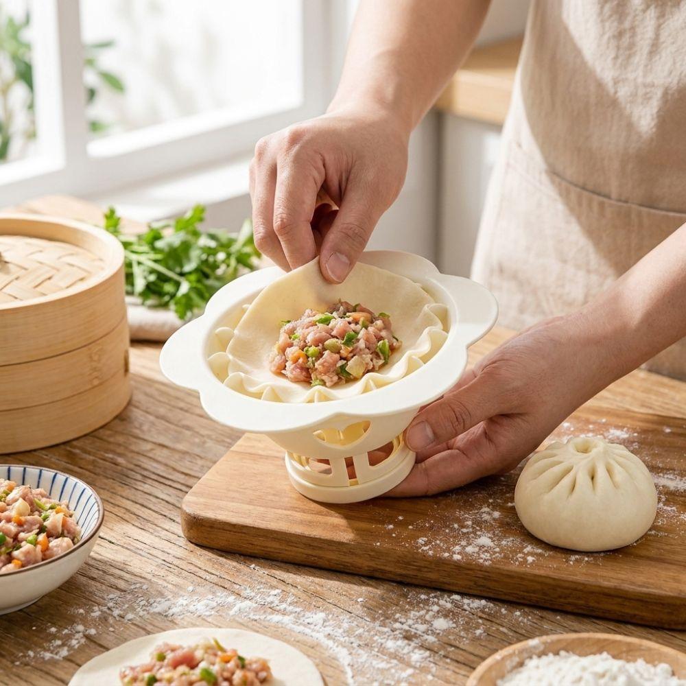 Plastic Flower Dumpling Mold Non-stick DIY Pastry Press Dumpling Machine  Breakfast Bun Making