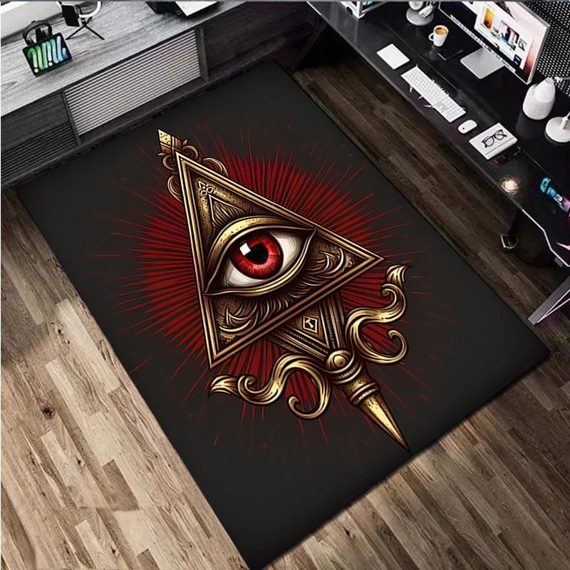1Pc Freemason Print Rug - home decoration Carpet For Living Room Bedroom Flooring Computer Chair Area Rug