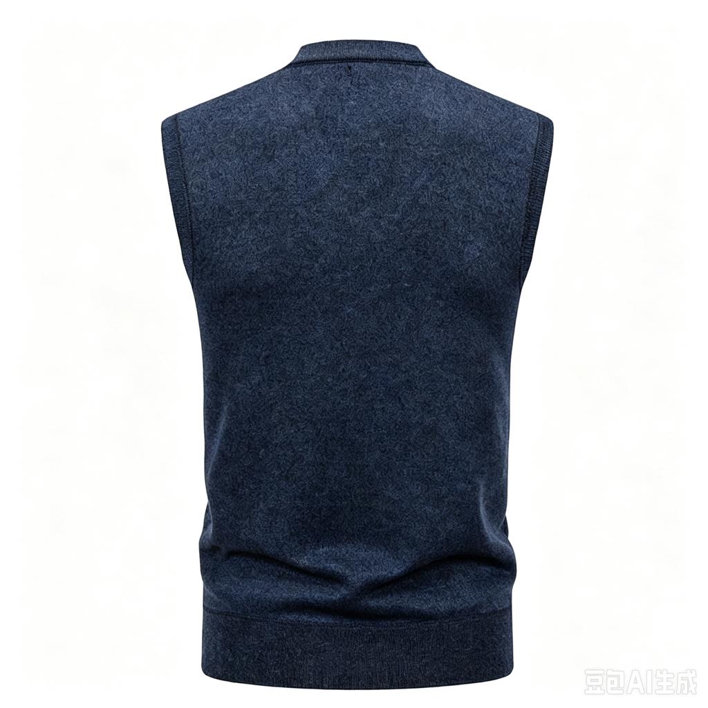 Men's Warm Knit Sweater Vest, Sleeveless Slim Fit for Fall and Winter Daily Wear