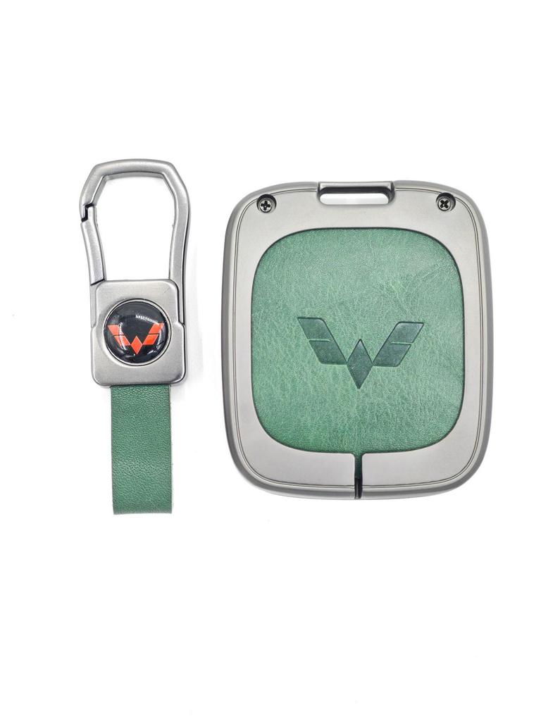 Wuling Hongguang Mini Leather Key Case – Genuine Leather Key Protection with Metal Buckle