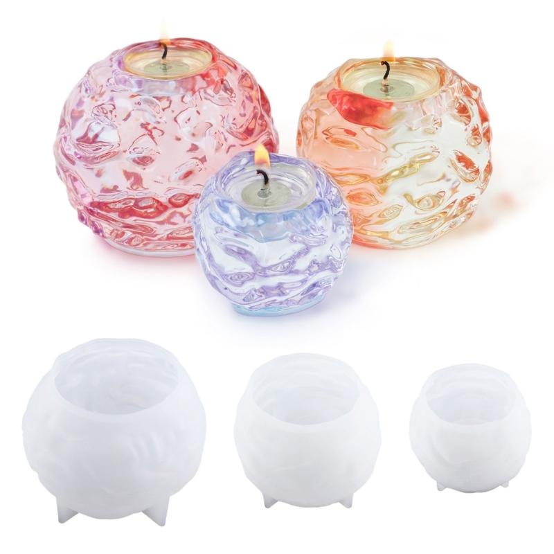 Candle Holder Molds Tealight Candle Holders Resin Mold Epoxy Votive Candle Silicone Mold Candlestick Mould for DIY Use
