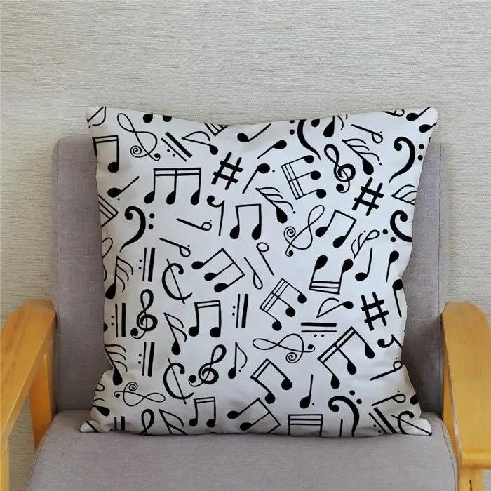 Music Notes Pillowcase Soft Cotton -Unique Piano Key Design for Music Lovers Comfortable and Stylish Perfect Gift for Home Decor