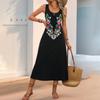2025 New Personalized Versatile Ethnic Style Sleeveless Flower Embroidered Dress
