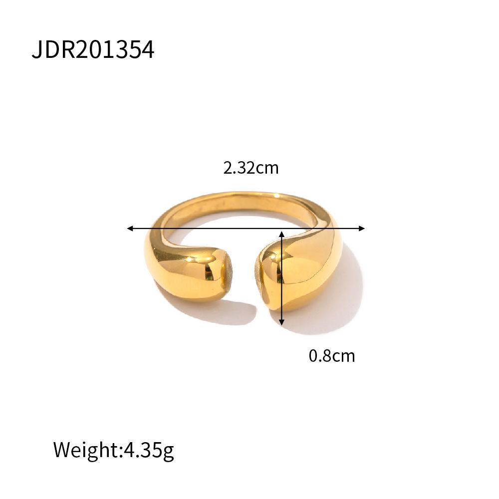 Uworld Minimalist 316L Stainless Steel INS Ring High Quality Waterproof Charm Metal Gold Silver Color Fashion Finger Jewelry