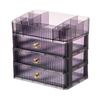 Clear Cosmetic Organizer: Drawer-Style Makeup Box for Desktop and Dorm Room