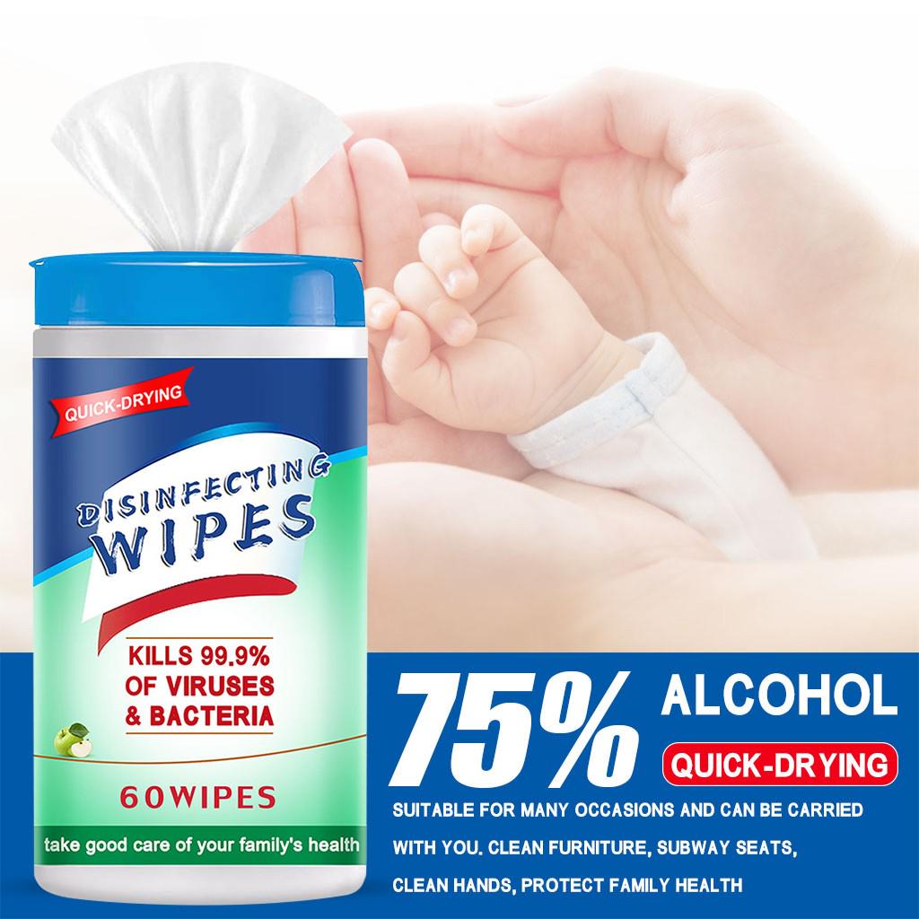 Buy Disinfecting Wipes Bulk Hand Wipes 60PC/Bucket Travel Size Portable