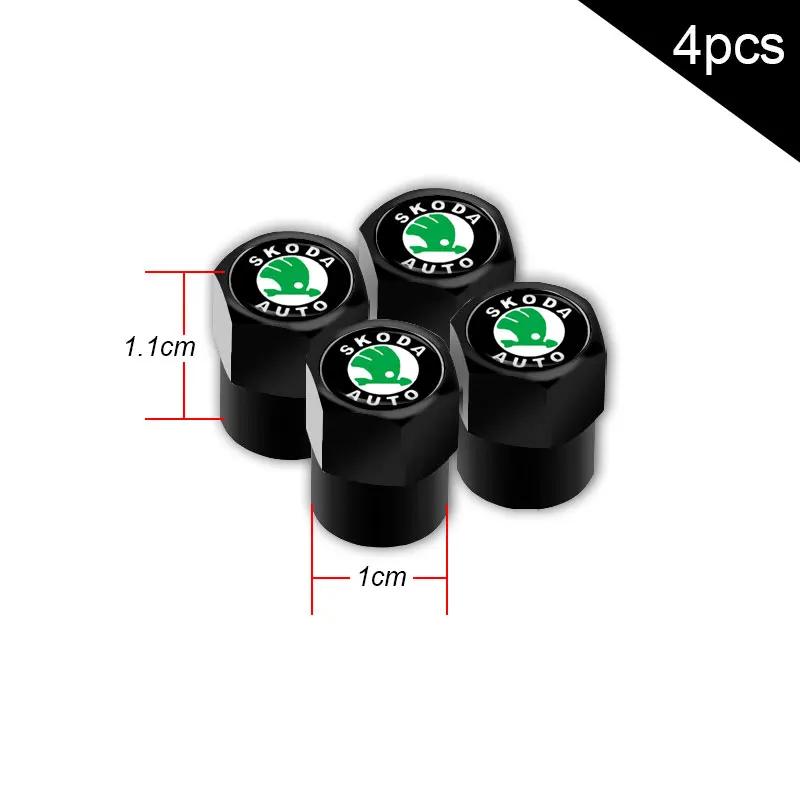 2025 Hot Automobiles 4 Pcs Tire Wheel Tyre Valve Stem Hex Caps Case Sleeve Cover Left Right Front Rear for Skoda Fibia 2 Superb