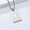 Selling Prayer Text Titanium Steel Necklace In Europe and America Simple and Personalized for Couples Stainless Steel Pendant Fashionable Accessory
