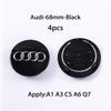 Hub Caps Hot For Audi 4pcs 60mm 61mm 68mm 69mm Audi Hub Caps Car Wheel Center Caps For Audi A1 A2 A3 A4 A5 A6 A7 A8 S3 S6 Q3