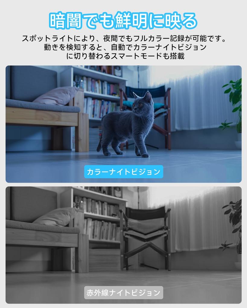 Blurams Dual Lens Calling Pet Security Dual 2K Night Auto Smartphone SD Home Network Alexa Japanese Instruction Manual 2-in-1 & One-Touch Camera,