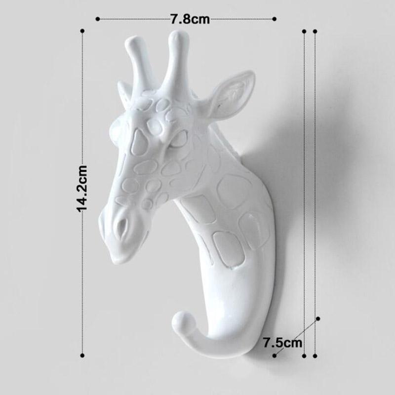 Wall Hanging Hook Vintage Deer Head Animal for Hanging Clothes Hat Scarf Key Deer Horns Hanger Rack Wall Decoration