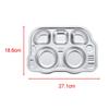 Divided Meal Tray Unbreakable Compartment Dinner Plate Compact Serving Platter for Boy Girls Outdoor Babies Camping Kids