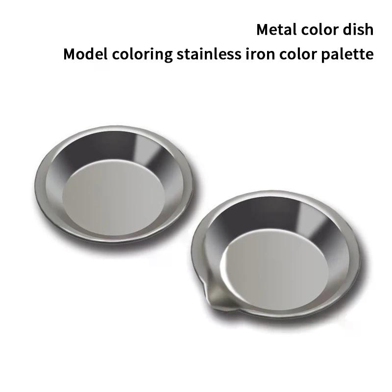 10Pcs Stainless Steel Makeup Palette Small round Paint Trays for Watercolours Artist Mixing Tray Professional & Hobbyist