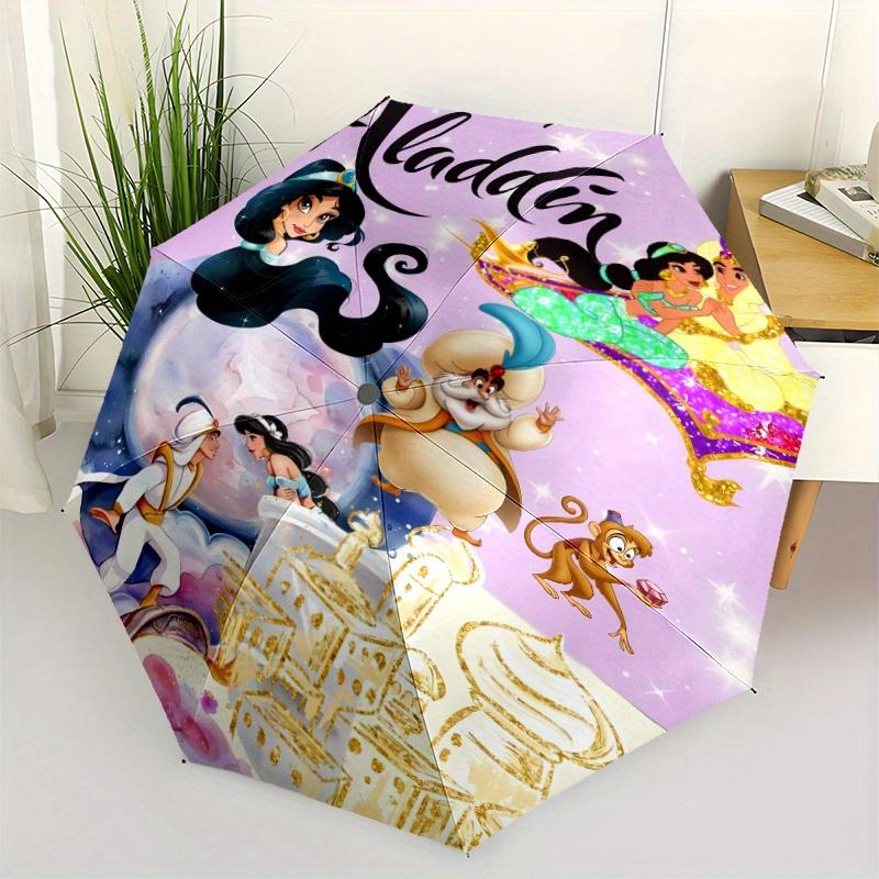 

Aladdin and Jasmine, Animals Automatic Opening and Closing Cartoon Umbrella - Small Umbrella Suitable for Various Occasions, Portable 3-Fold