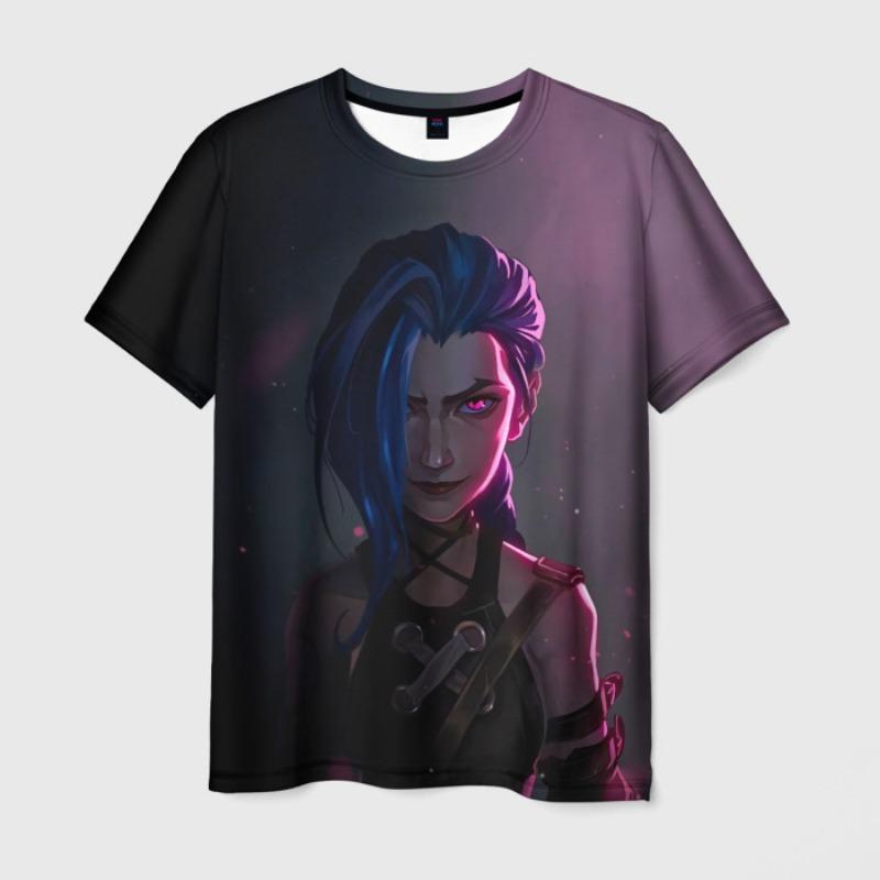 Cartoon Anime Arcane League Jinx Graphic 3D Printed T-shirt Men Women Short Sleeve O-Neck Tee Shirt Casual Harajuku Top Clothing