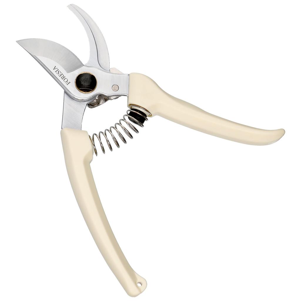 FORESIA Compact and Lightweight Pruning High Carbon Small Pruning Shears for Women Shears, Steel, Rust-Resistant,