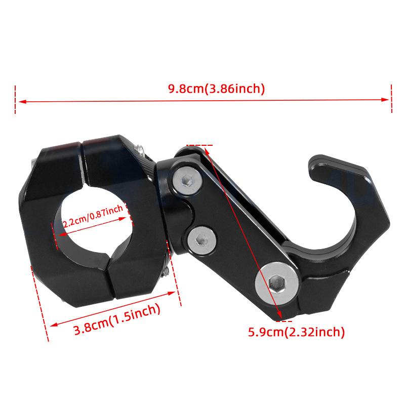 Aluminum Alloy Foldable Hook Handlebar Helmet Holder Luggage Storage Hooks For Motorcycle Modified Accessories