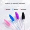 Crystal Rod Mascara & Spiral Eyebrow Brush - Eyelash Extension Cleaning Tool