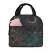 Moon Galaxy Pattern Insulated Lunch Bag for Women Children Portable Food Boxes Thermal Lunch Box Tote