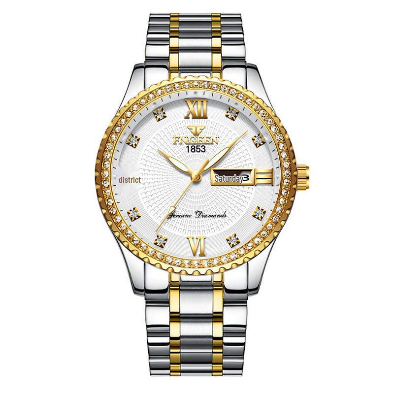 Influencer Brand Men's Tycoon Gold Luminous Waterproof Steel Watch