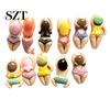 Swimming Athlete Magnet 6/11Pcs 3D Figure Refrigerator Magnet, Cartoon Bikini Women Kitchen Decorative Home Office Whiteboard Locker Fridge