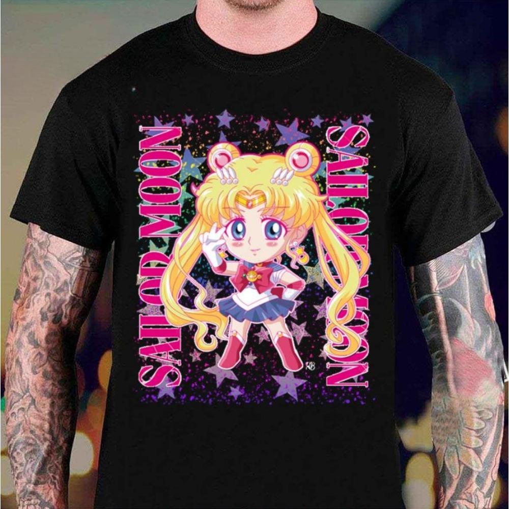 Sailor Moon Retro 90s Anime Graphic T-Shirt for Boys Girls Cotton Fans Gift Summer Crew Neck Short Sleeve Tops