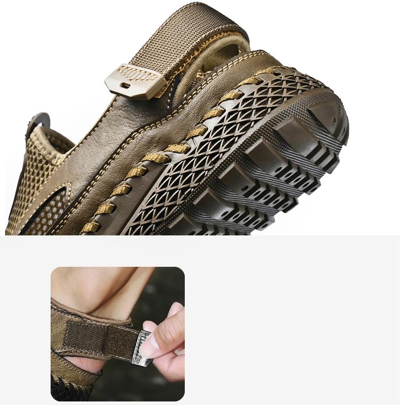 Summer Men's Sandals Outdoor Mesh Sandals Men Sandals Slides Handmade Sandals Roman Outdoor Sneakers