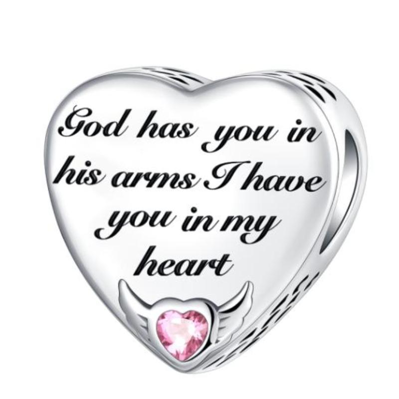 New Heart-Shaped Charms Copper Flower Forever Love Beads Fit Original Bracelets Necklace For Women Diy Jewelry Gift