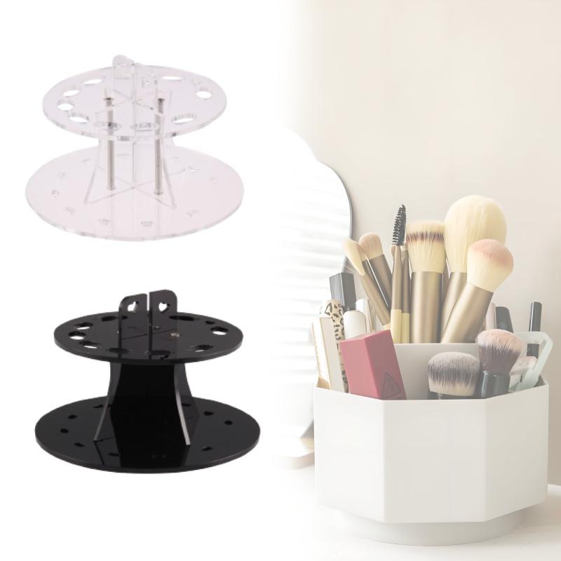 Makeup Cosmetic Brush Holder For 10pcs Toothbrush Brush Organizer Shelf Acrylic