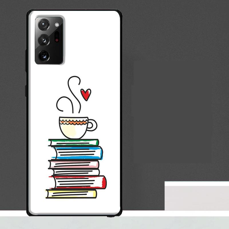 Books And Coffee Case For Samsung Galaxy S23 S24 S25 Ultra S9 S10 S20 S21 S22 Plus S23 FE S25 FE Phone Cover