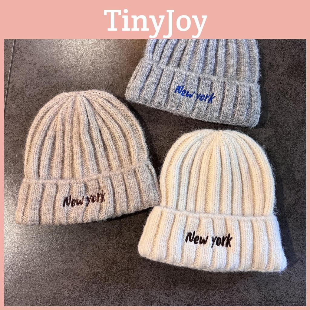 New York Lettering Beanie For Autumn And Winter Casual Wear