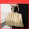Ladies Pu Clutch Bag With Folded Design For Evening Parties And Daily Use