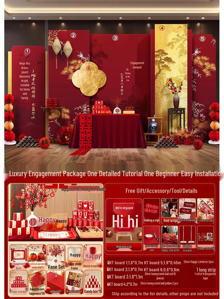Celebrity Engagement Banquet Decoration Set - High-End Hotel Table and Home Decorative Supplies