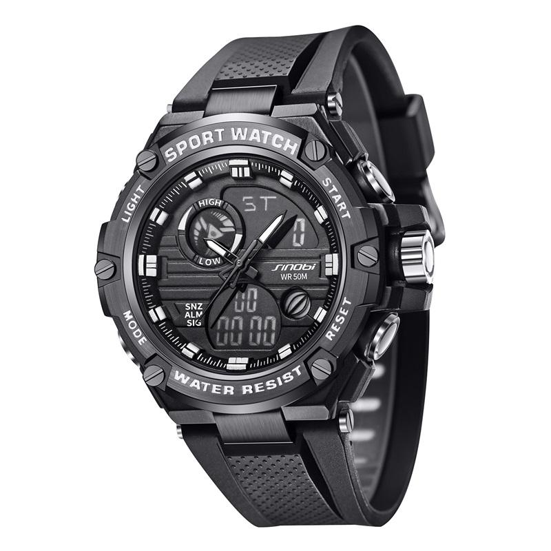 Top Sales Men's Digital Watches Precision Timekeeping and Modern Style LED Dual Display Men's Sports Watches