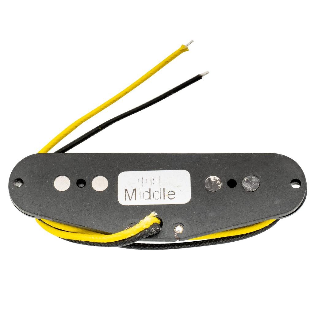 Wilkinson Vintage 60's Staggered Alnico 5 Guitar Single Pickup, Middle Pickup, for Stratocaster Electric Guitars, Black