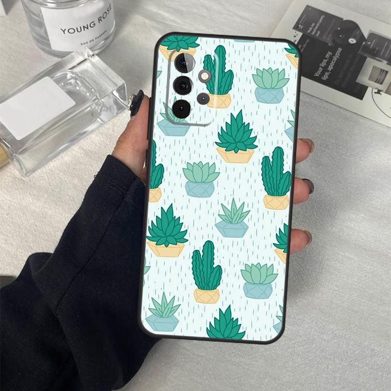 Cactus Pattern Case For Samsung Galaxy A56 A36 A16 A33 A13 A23 A52 A32 A12 A54 A34 A14 A53 A15 A35 A55 A17