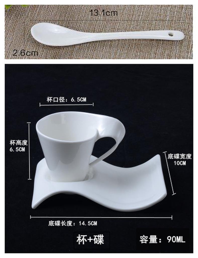 Tazza da caffè in porcellana bianca europea Tazza da caffè in ceramica Tazza da caffè espresso Tazza da colazione Tazza da dessert Tazza da tè Coppia Regalo Accessori per la casa