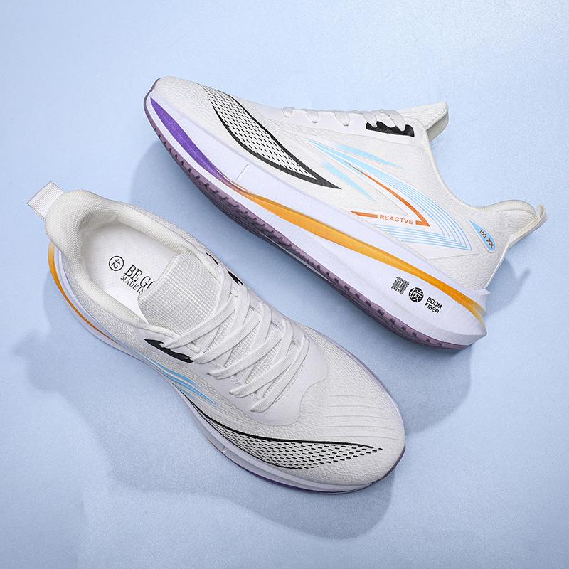 Running shoes summer breathable shock absorber running shoes sports casual black Putian